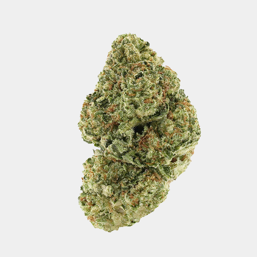 BOOM S’mores Premium THCa flower, dense vibrant green buds with sweet and creamy aroma